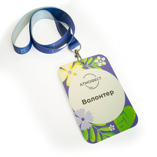 Бейдж с постоянной информацией, акрил, УФ-печать с полимерной заливкой