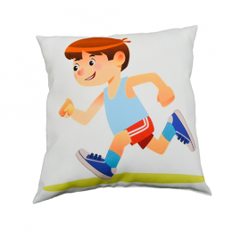 Подушка квадратная из габардина с полной запечаткой