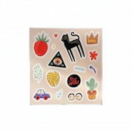 Стикерпак (белая глянцевая пленка, с полимерной заливкой)