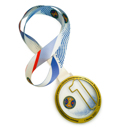 Медаль из акрила с пластиком 2-слойная с УФ-печатью