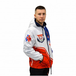 Костюм (ветровка с капюшоном и брюки, без подклада), материал: дюспо с полной запечаткой