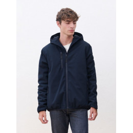 Куртка софтшелл с капюшоном мужская Falcon Men, черная