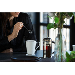 Кружка Select, белая с серебристой отводкой