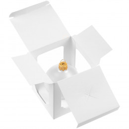 Елочный шар Gala Matt в коробке, 8,5 см, белый