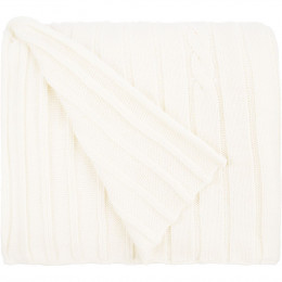 Плед Tressa, белый (молочный)