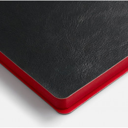 Ежедневник Doppio, недатированный, черный с красным