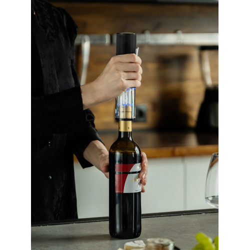 Электрический штопор с ножом для фольги Wine Diesel, черный