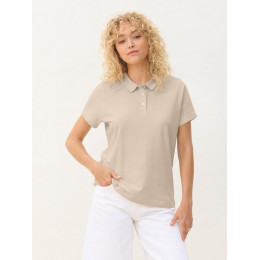 Рубашка поло женская Pulse Women, бежевая (льняная)