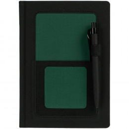 Ежедневник Mobile на заказ, недатированный, черно-зеленый
