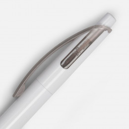 Ручка шариковая Bento, белая с серым