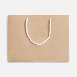 Пакет бумажный Stor, неокрашенный с белыми ручками