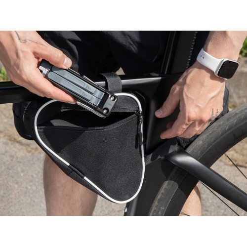 Велосумка на раму BikeLine Mini, черная с белым