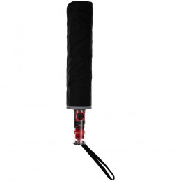 Зонт наоборот складной Futurum со светоотражающим кантом, черный