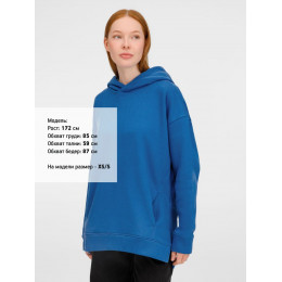 Худи оверсайз унисекс Tolla, синее (джинс)