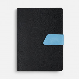 Ежедневник Boom, недатированный, черный с голубым