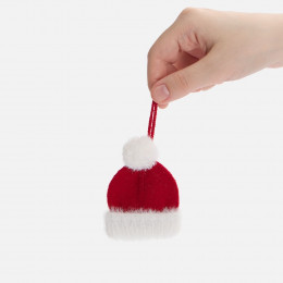 Подвеска на елку «Вьюжка», шапочка, красная