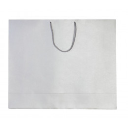 Пакет бумажный «Блеск», большой, серебристый