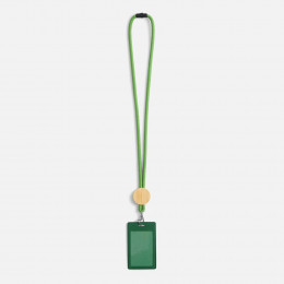 Шнурок для бейджа Tube Wood, зеленый
