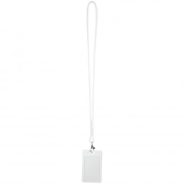 Шнурок для бейджа Tube Metal, белый