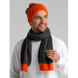 Шапка Snappy, темно-серый (антрацит) с оранжевым