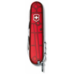 Офицерский нож Climber 91, прозрачный красный