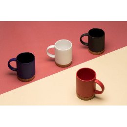 Кружка с пробковой подставкой Corky, белая