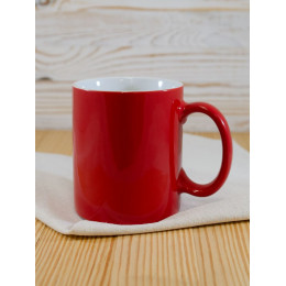 Кружка Promo, красная с белым