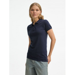 Рубашка поло женская Brandy Women, темно-синяя с белым