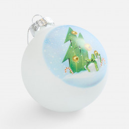 Елочный шар Finery Matt, 8 см, матовый белый