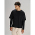 Футболка оверсайз с двойным рукавом Kosmos, черная Футболка оверсайз с двойным рукавом Kosmos, черная