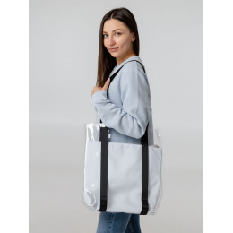 Шопер Clarity с голубым органайзером, прозрачный