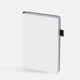 Ежедневник White Shall, недатированный, бело-черный