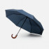 Зонт складной Classic, темно-синий с темной ручкой