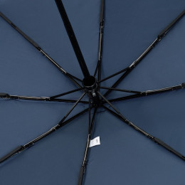 Зонт складной Classic, темно-синий с темной ручкой
