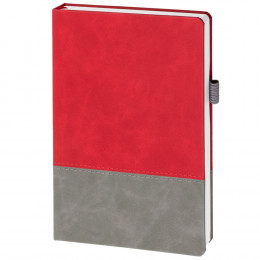 Ежедневник Horizon, недатированный, серый с красным
