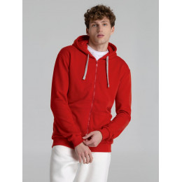 Толстовка на молнии с капюшоном Unit Siverga Heavy, красная