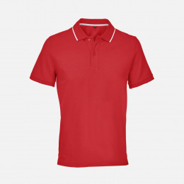 Рубашка поло унисекс Palermo, красная с белым