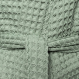 Халат вафельный женский Boho Kimono, зеленая мята