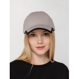 Бейсболка Honor, серая с черным кантом