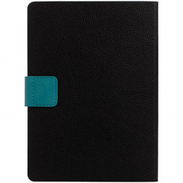 Ежедневник Boom, недатированный, черный с бирюзовым
