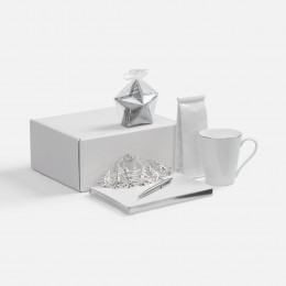 Набор «Планы на счастье», белый с серебристым