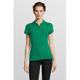 Рубашка поло женская People 210, ярко-зеленая