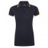 Рубашка поло женская Pasadena Women 200 с контрастной отделкой, темно-синяя (navy) с неоново-оранжевым Рубашка поло женская Pasadena Women 200 с контрастной отделкой, темно-синяя (navy) с неоново-оранжевым
