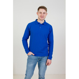 Рубашка поло мужская STAN длинный рукав хлопок/полиэстер 185, 04S