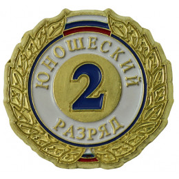 Значок II разряд юношеский ZRJ-II